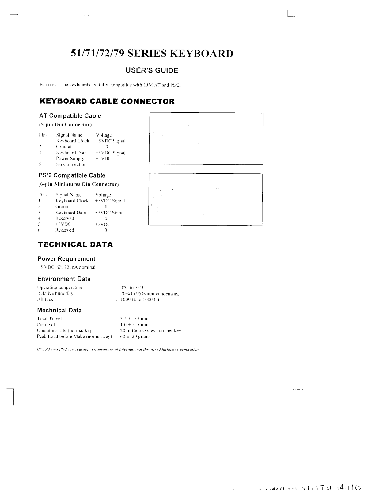 Behavior Tech Computer KB5121WTH0110 User Manual