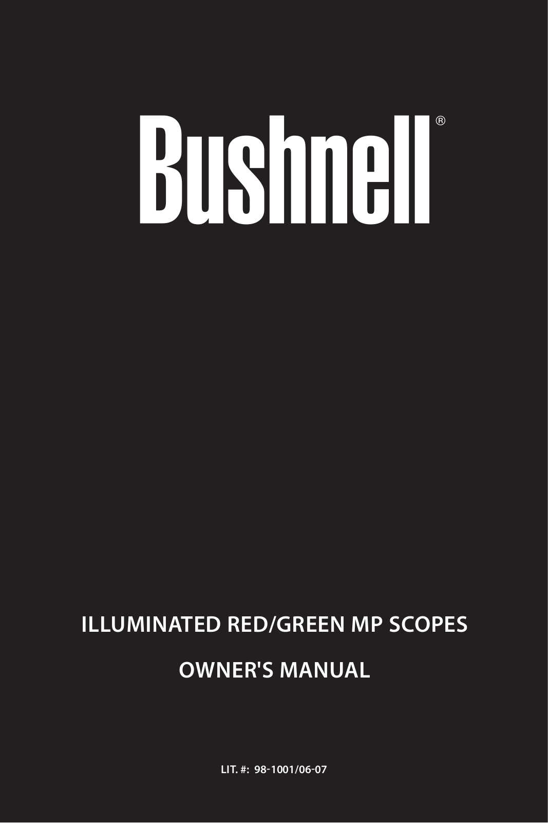 Bushnell 1X, 3.5X User Manual