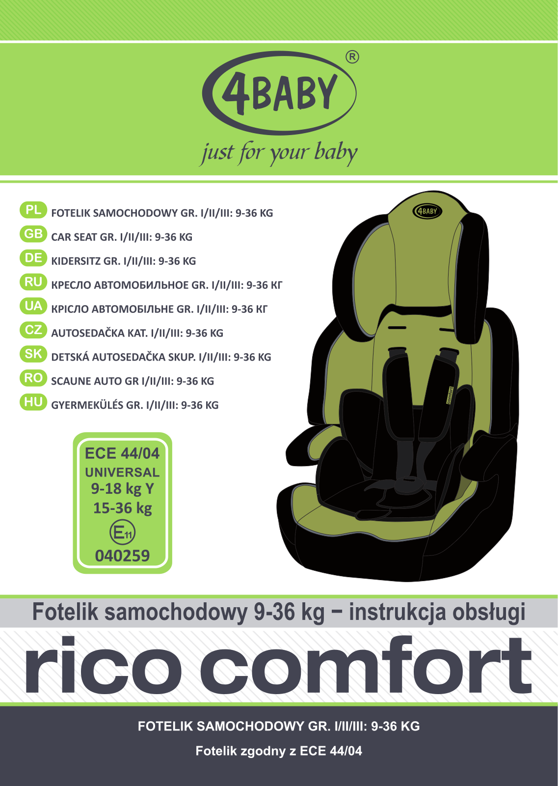 4Baby Rico Comfort User Manual