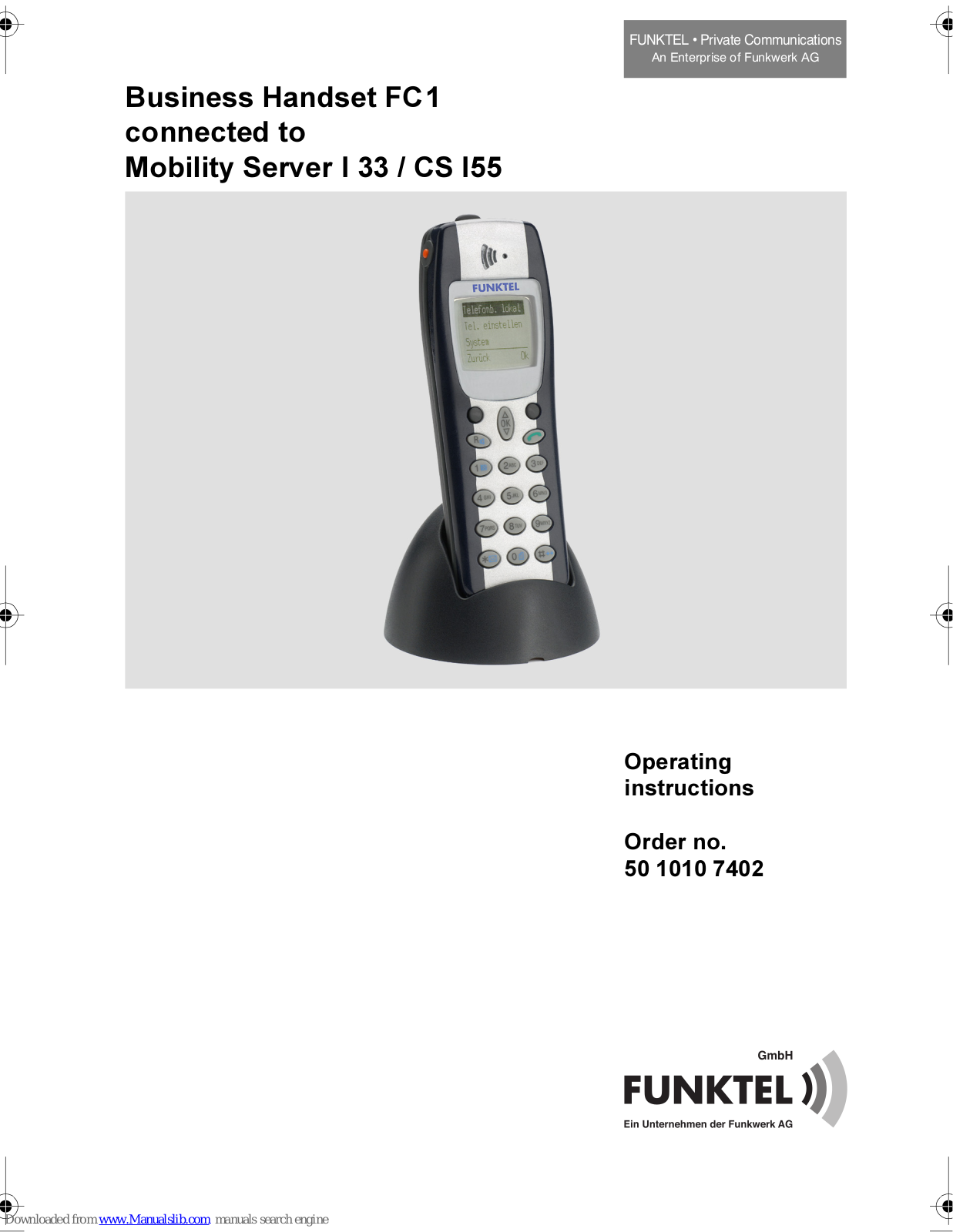 Funktel FC1 Operating Instructions Manual - ManualMachine.com