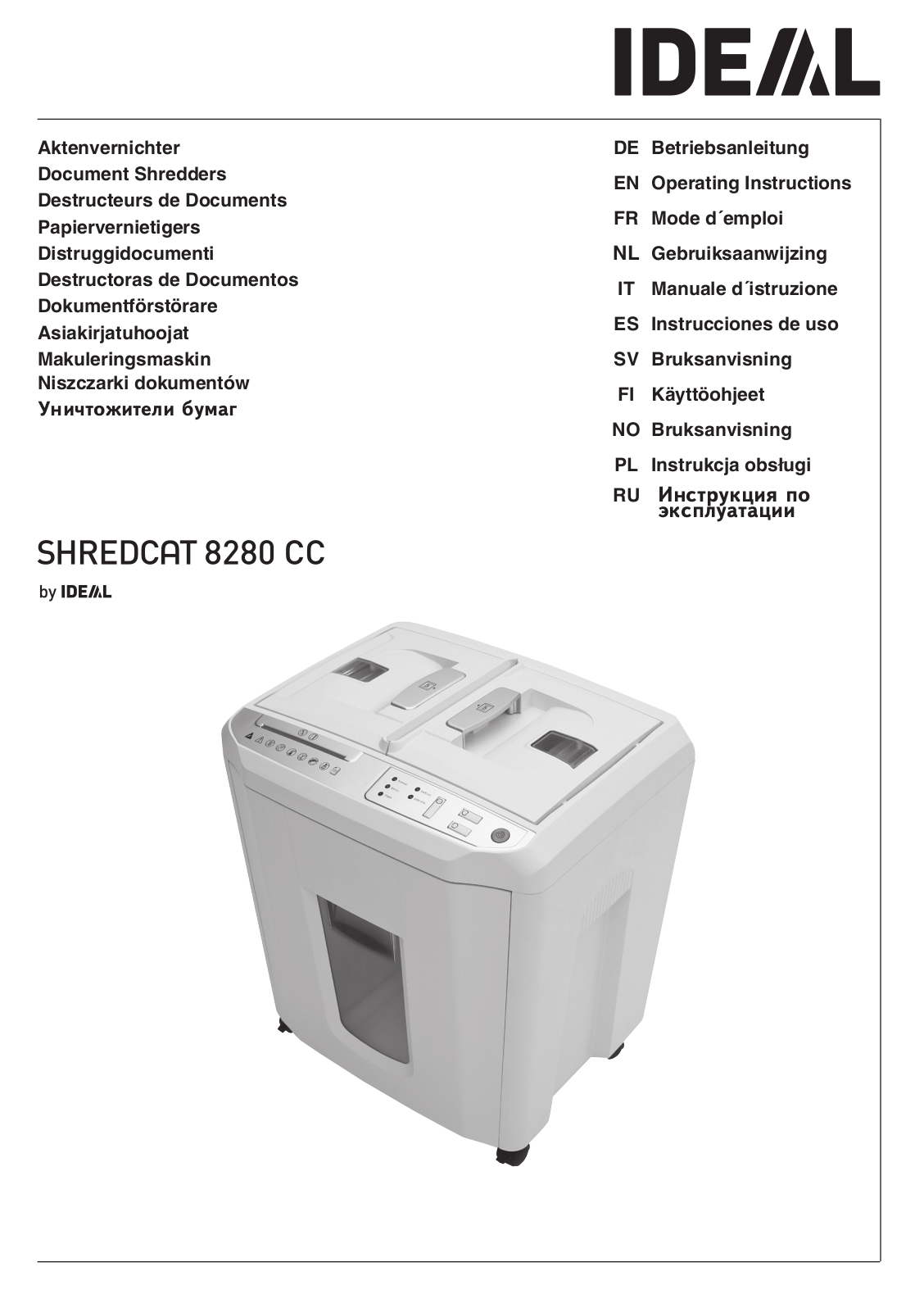 IDEAL 8280 CC User Manual