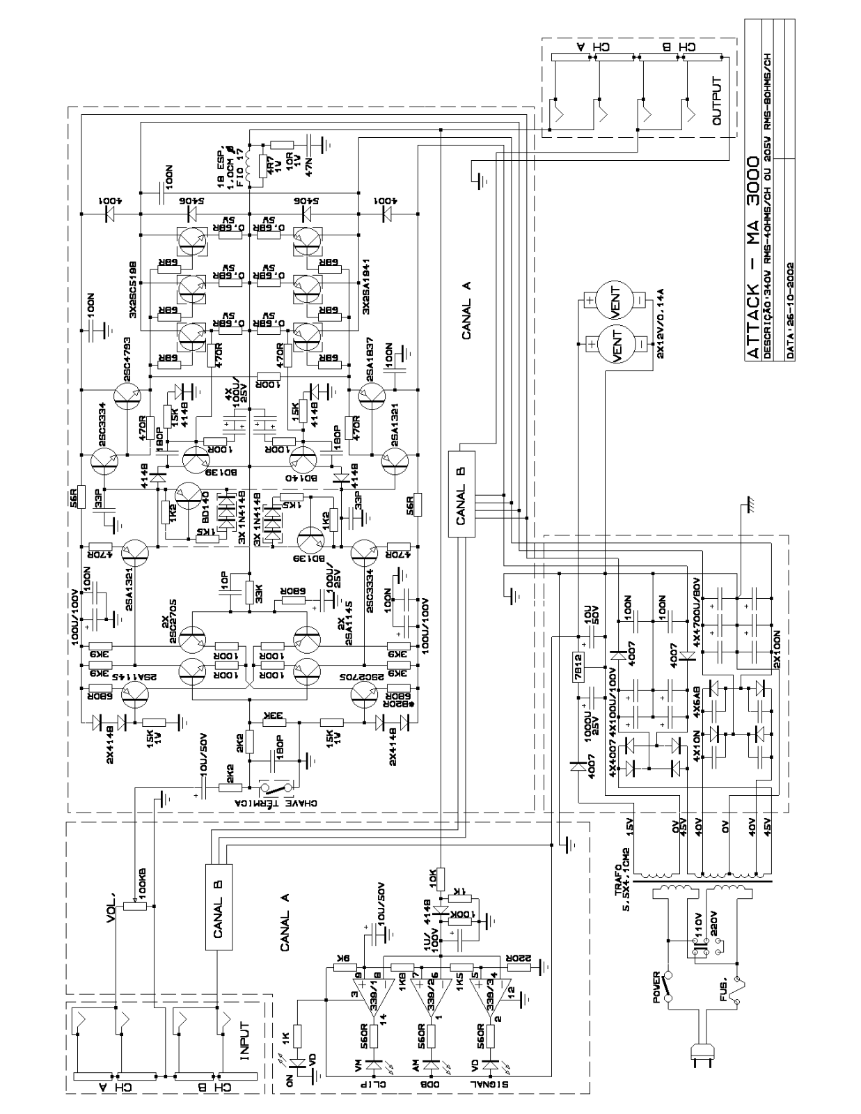 Attack MA3000 Schematic