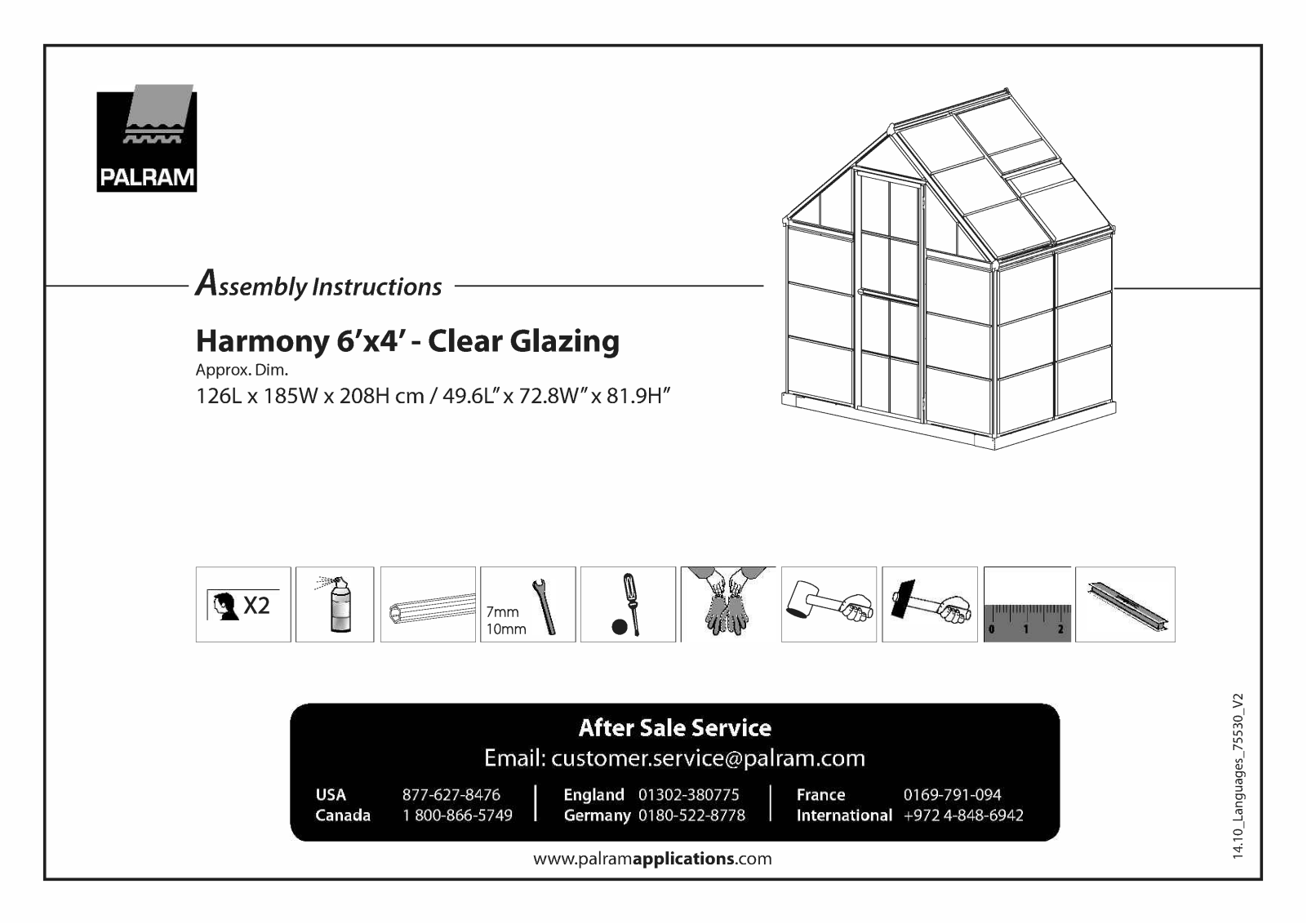 Palram Harmony Silver - 6 x 4 User guide - ManualMachine.com