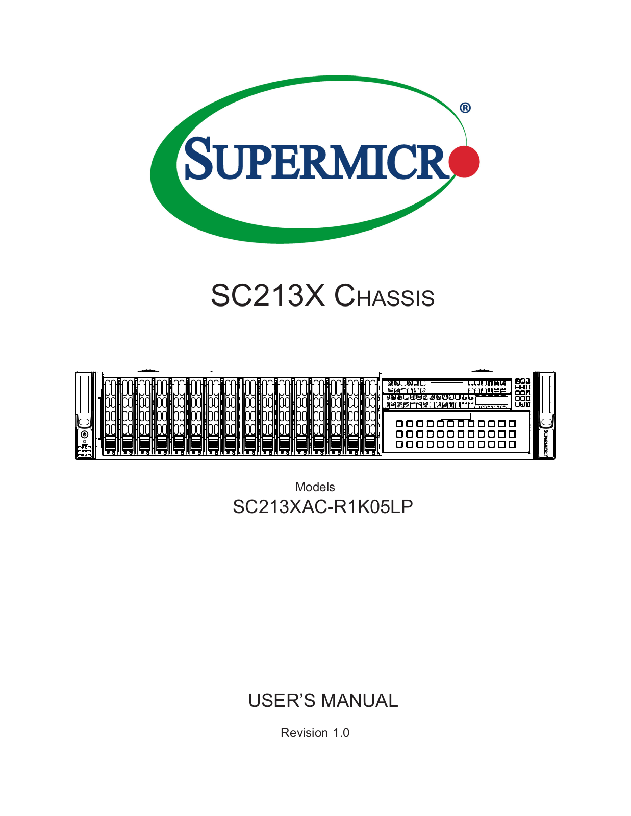 Supermicro SC213XAC-R1K05LP, SC213X Series User Manual