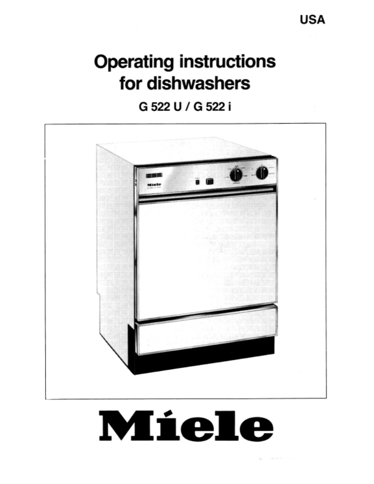 Miele G 522 Operating instructions