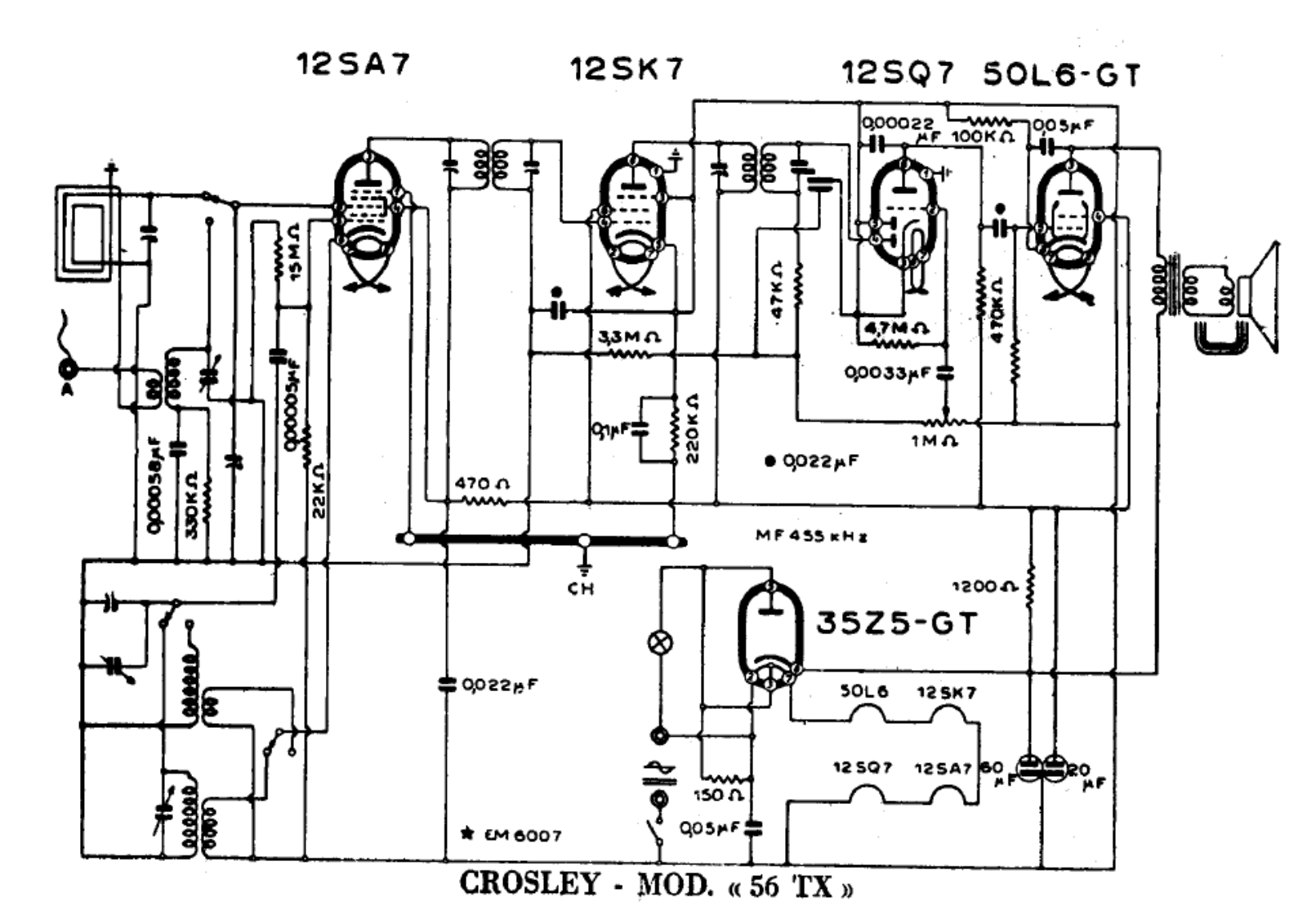 Siare Crosley 56tx schematic