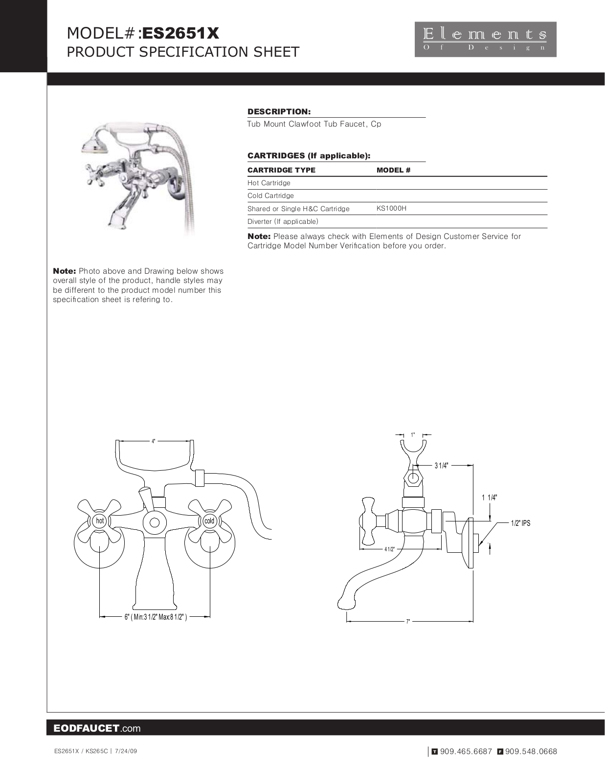 Elements of Design EDE2743 Specifications - ManualMachine.com