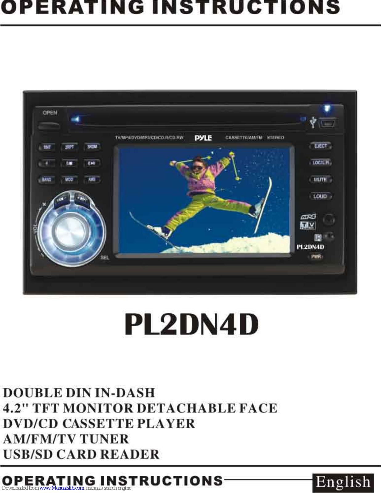 Pyle PL2DN4D Operating Instructions Manual - ManualMachine.com