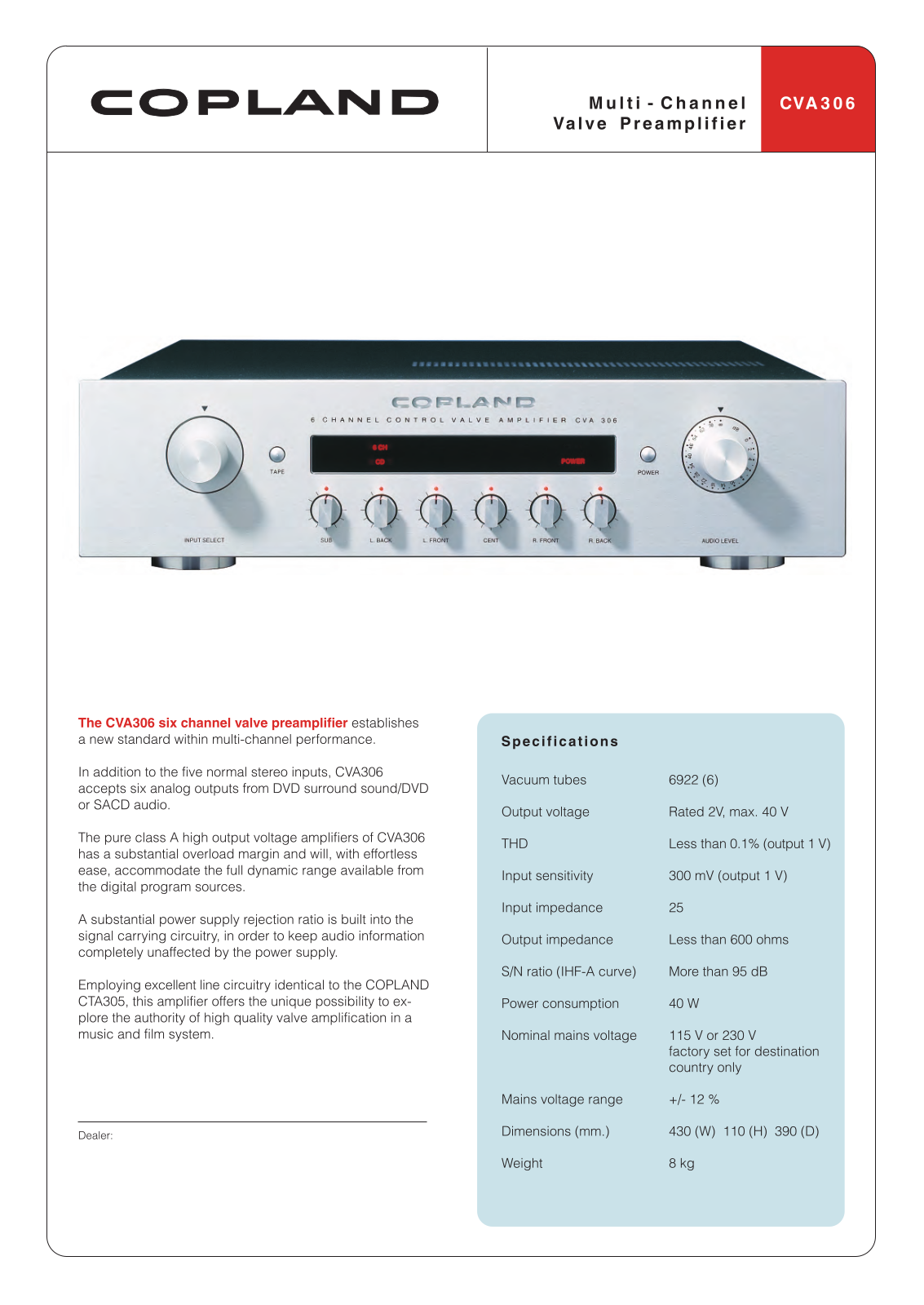 Copland CVA-306 Brochure