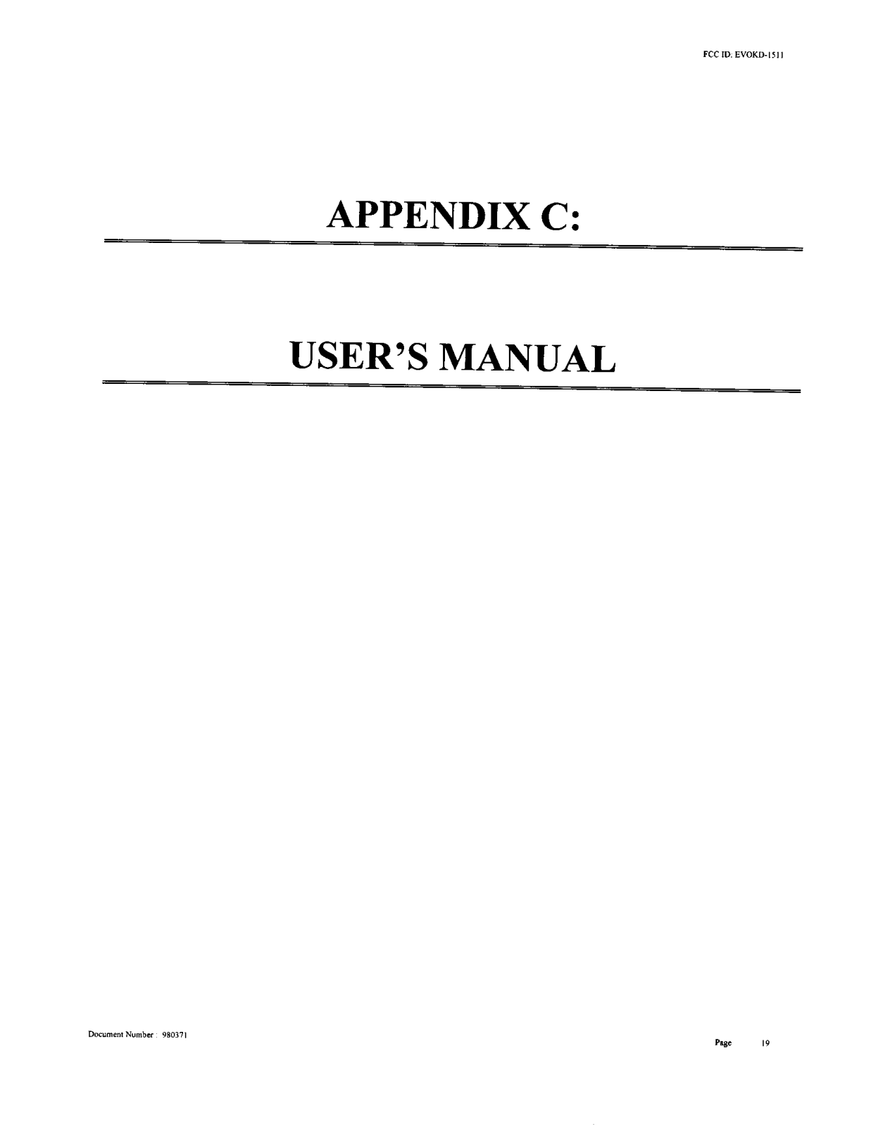 Korea Data Systems Co KD 1511 User Manual