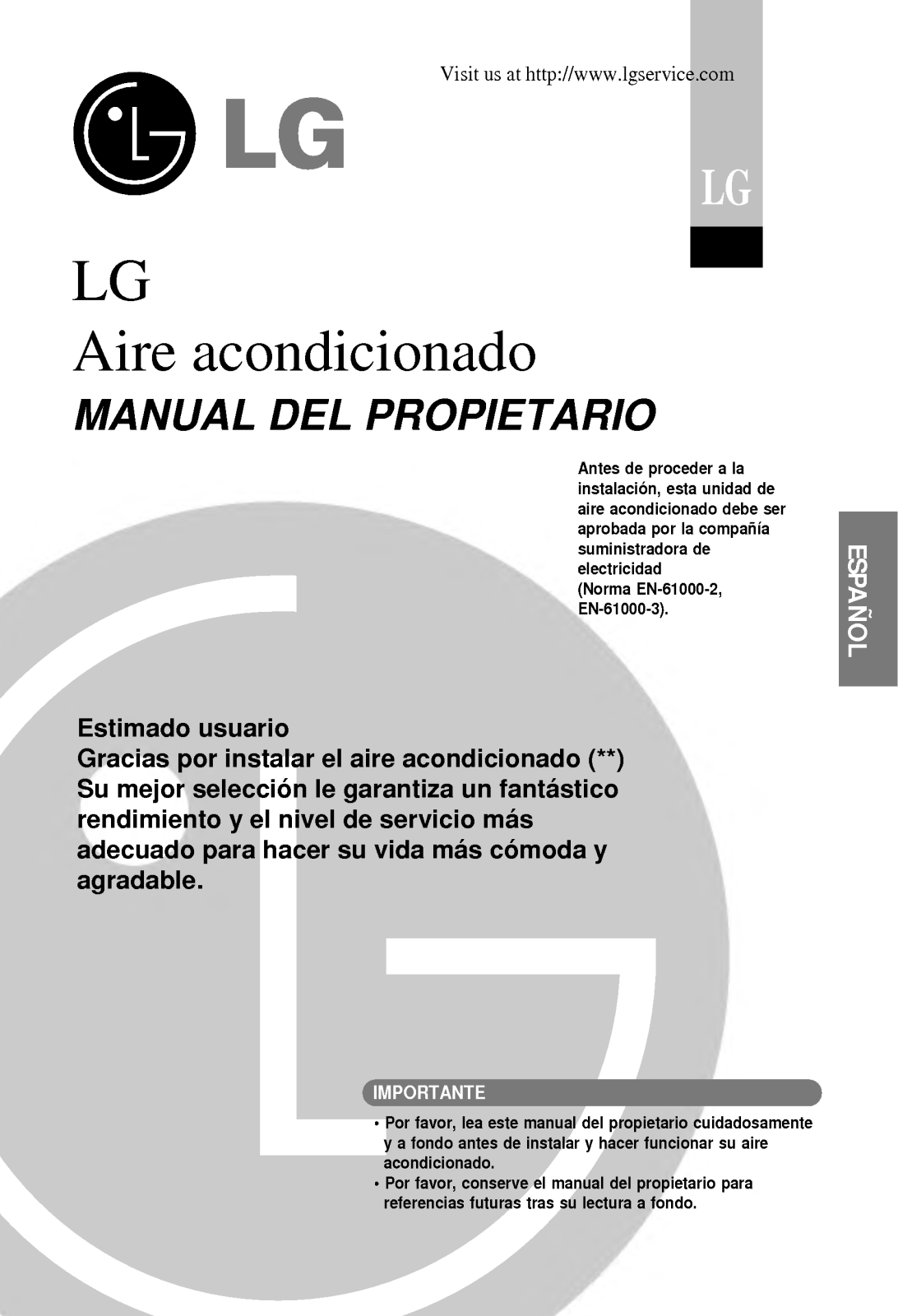 Lg AS-H096PBL4 User Manual