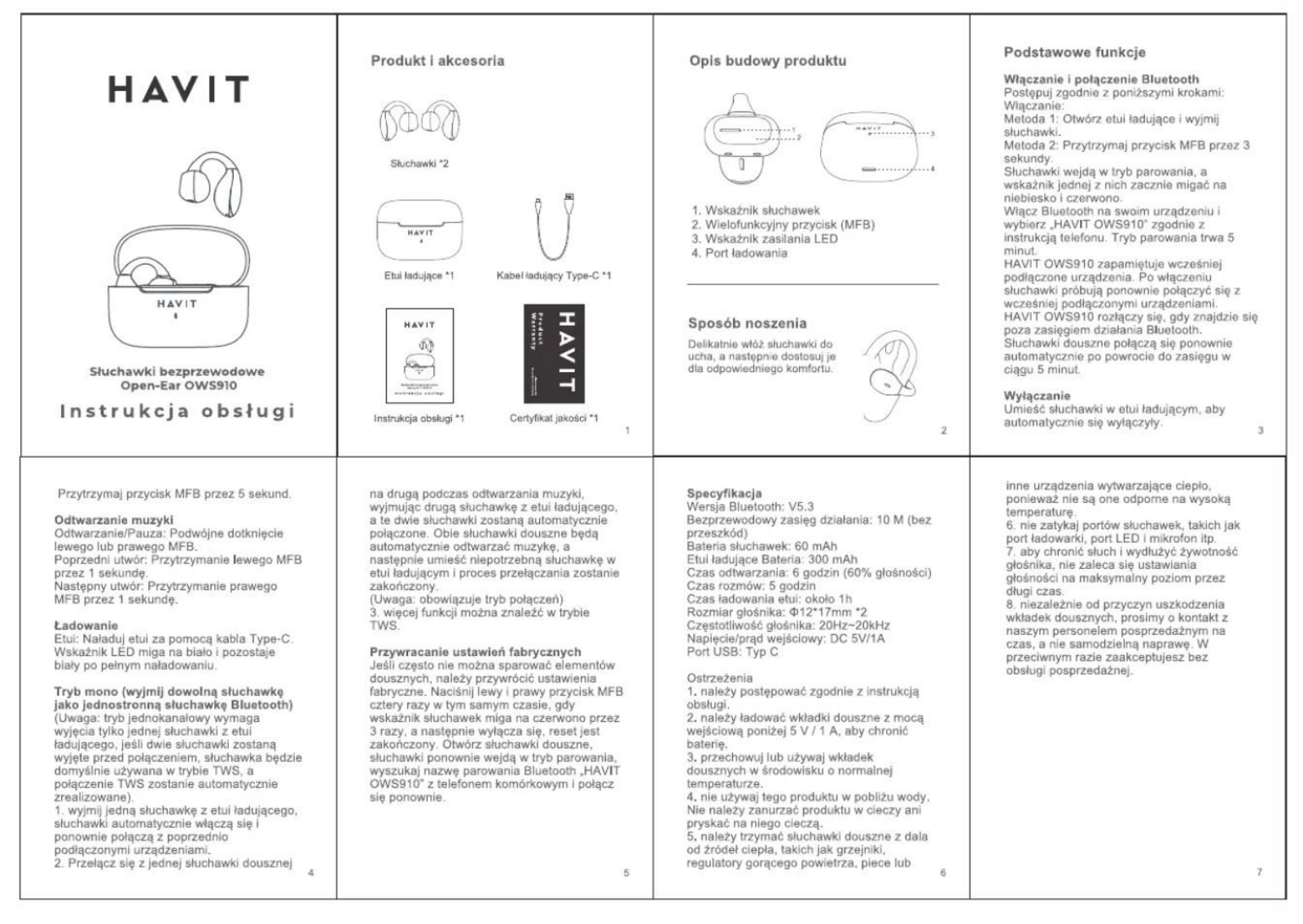 HAVIT OWS910 User guide - ManualMachine.com