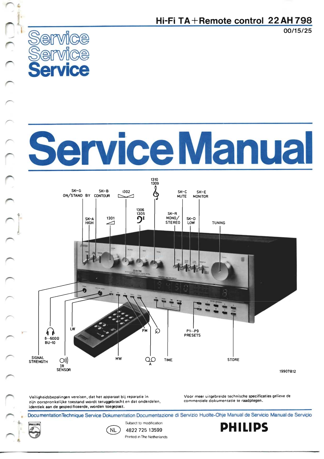 Philips 22-AH-798 Service Manual