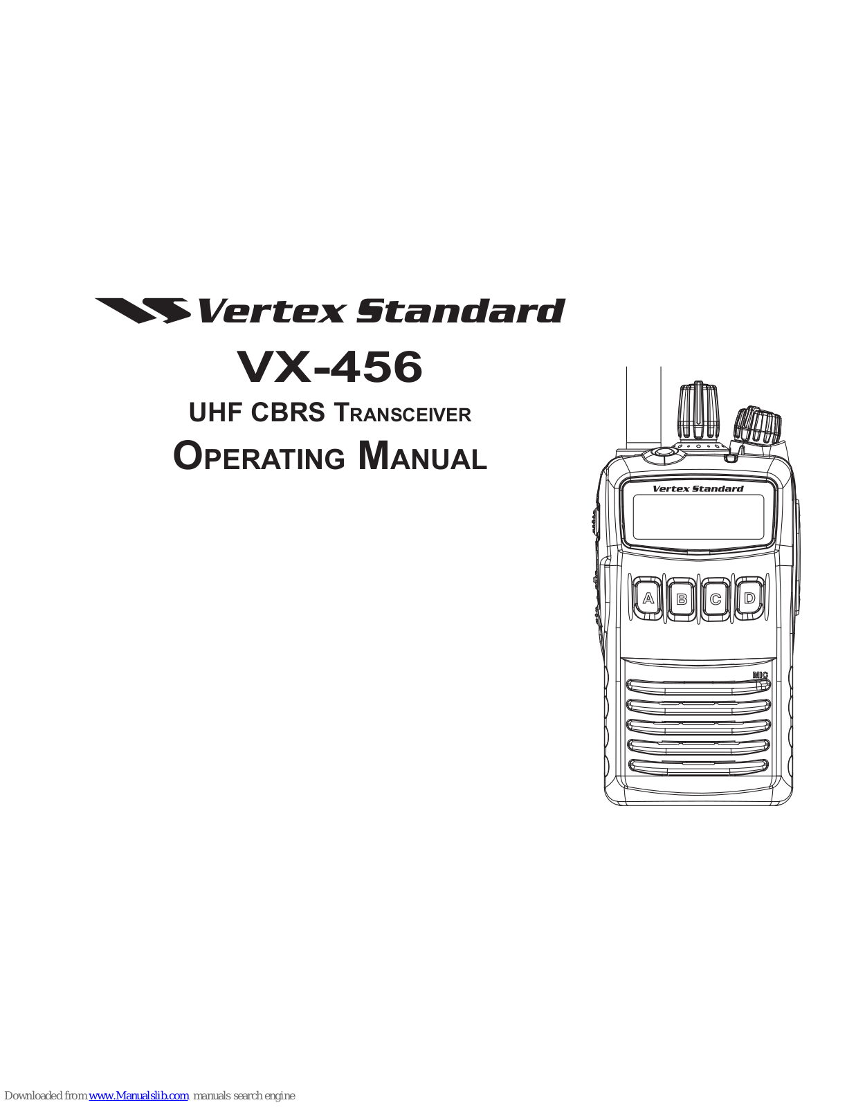 Vertex Standard VX-456 Operating Manual