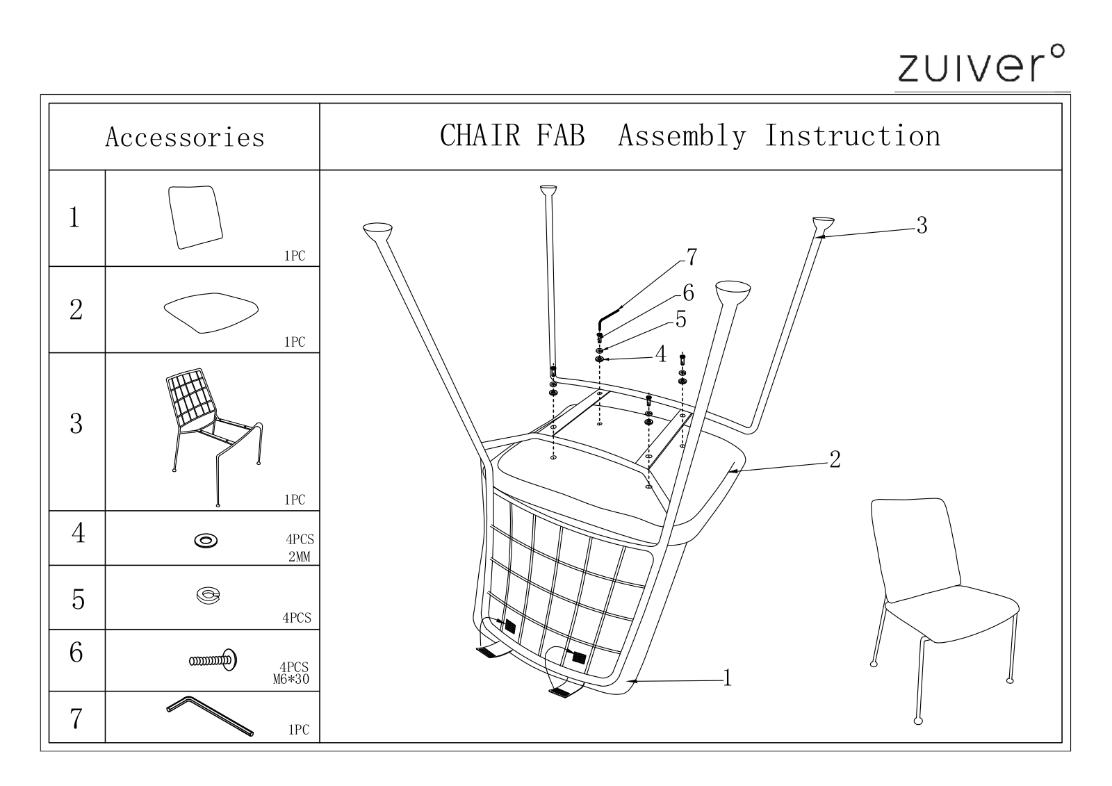 Zuiver ZIVE1325 Installation & Assembly - ManualMachine.com