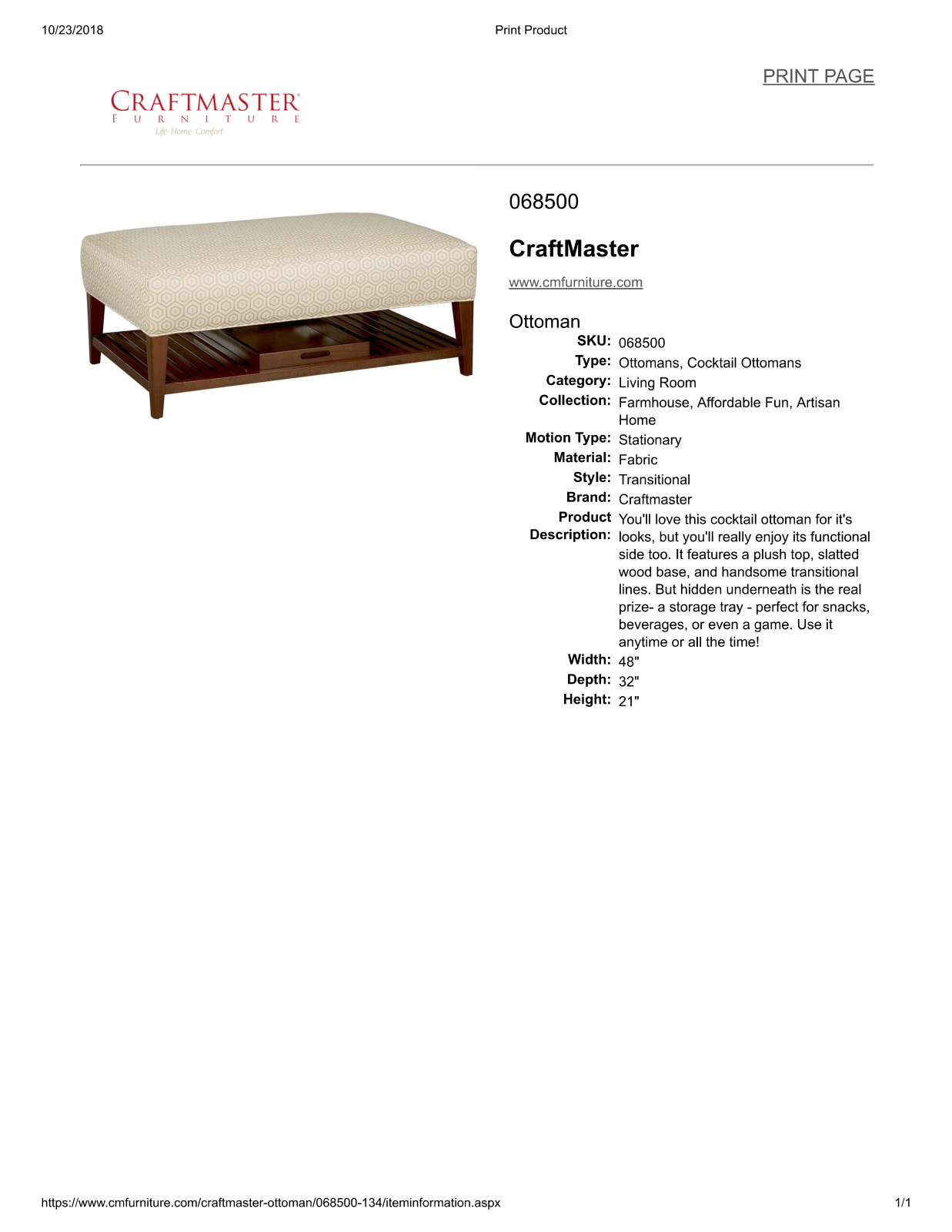 Craftmaster CAE10045 Specifications - ManualMachine.com