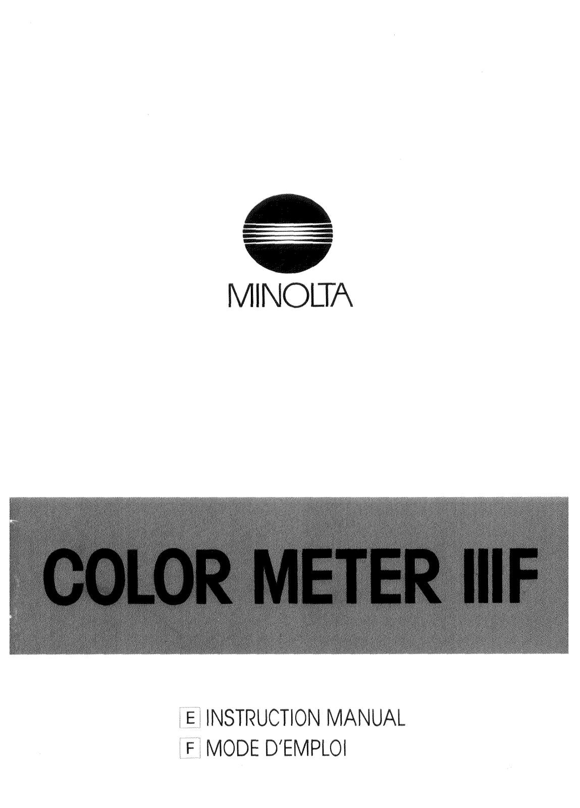 Minolta IIIF User Guide