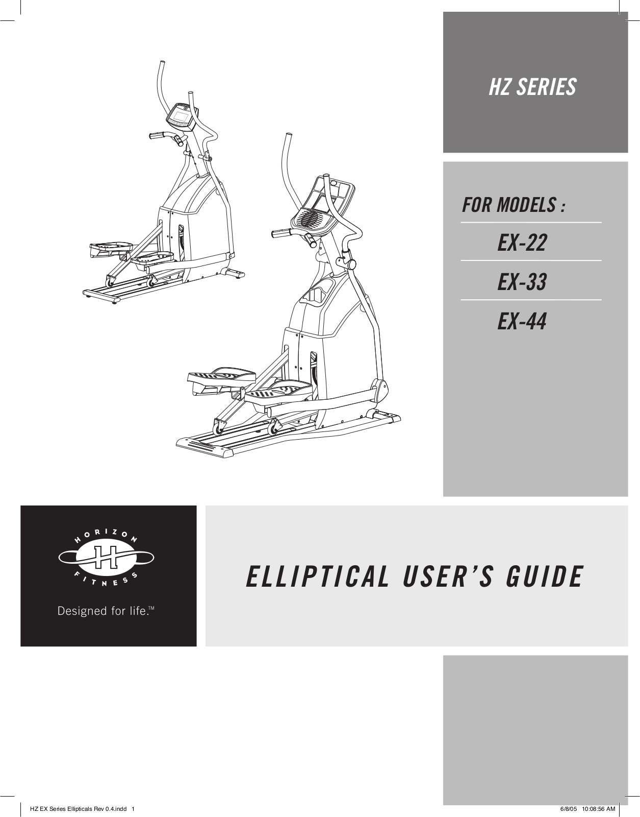 Horizon Fitness EX-33 User Manual