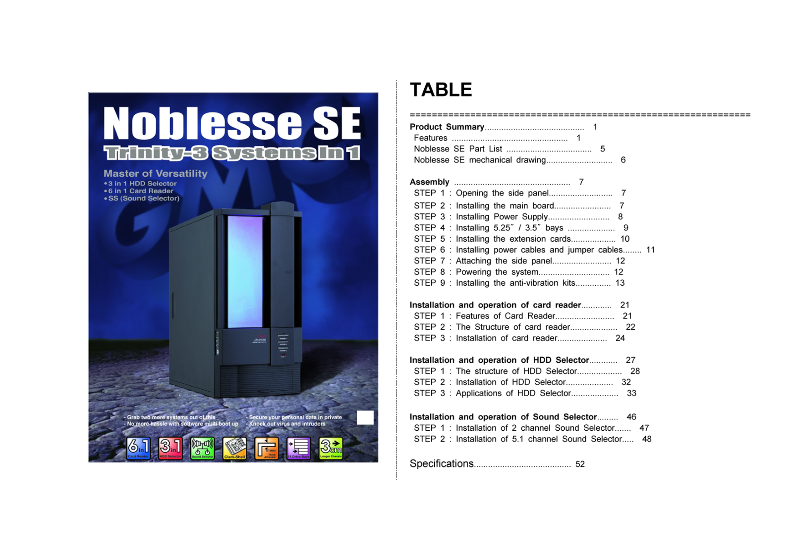 Jeantech NOBLESSE SE User Manual