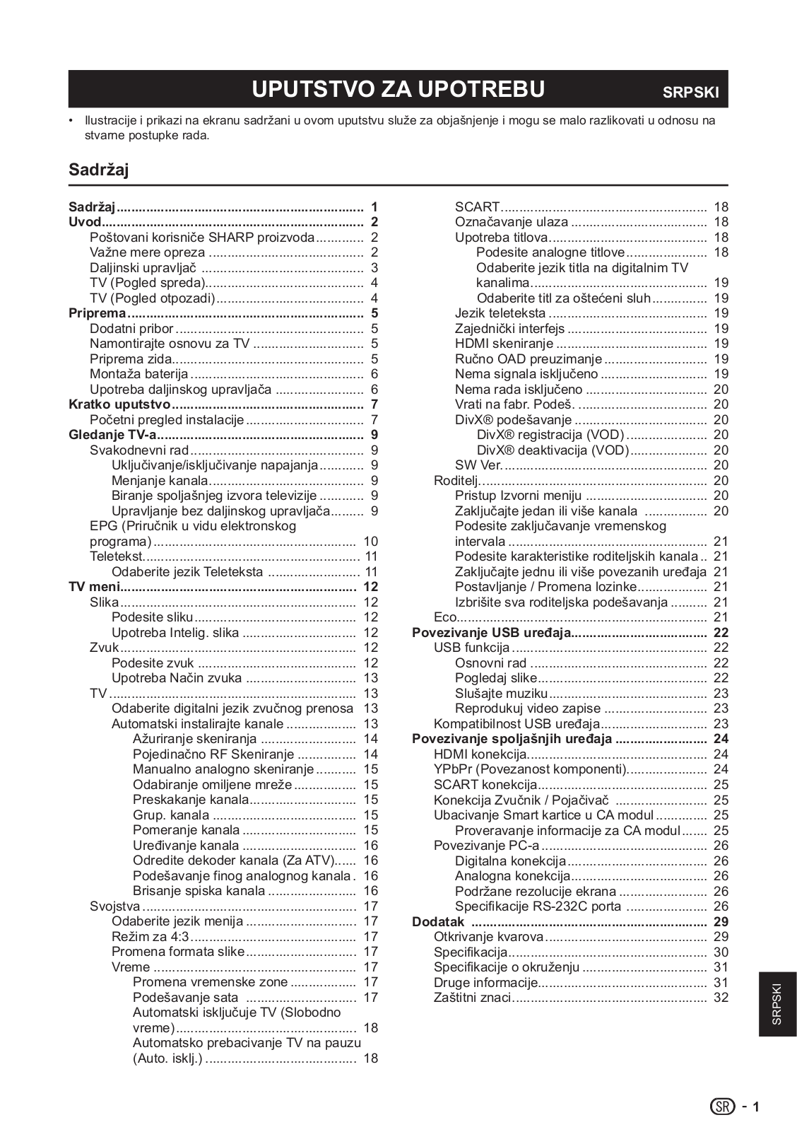 Sharp LC-32LE430E, LC-26LE430E, LC-22LE430E, LC-19LE430E User Manual