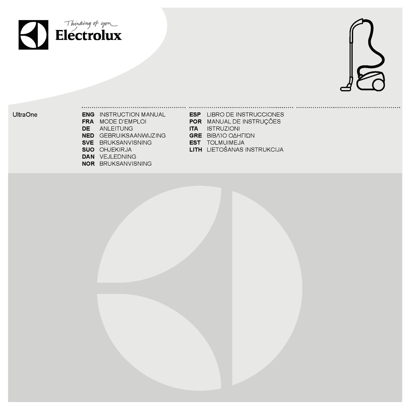 ELECTROLUX ULTRAONE User Manual