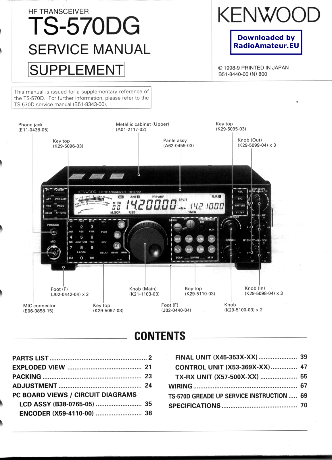 Kenwood ts 570dg schematic