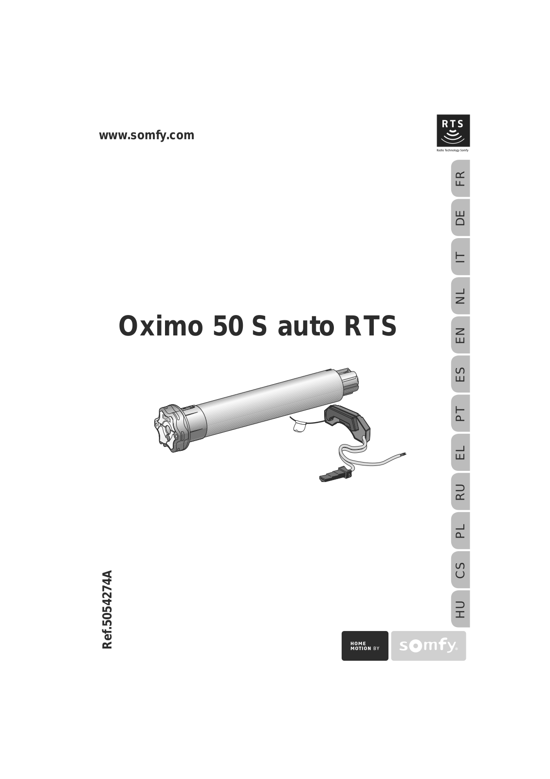 SOMFY Oximo 50 S auto RTS Installation Manual