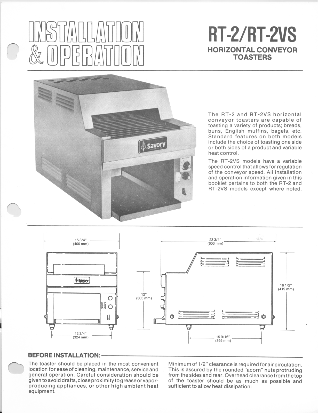 Lincoln RT-2 Installation Manual