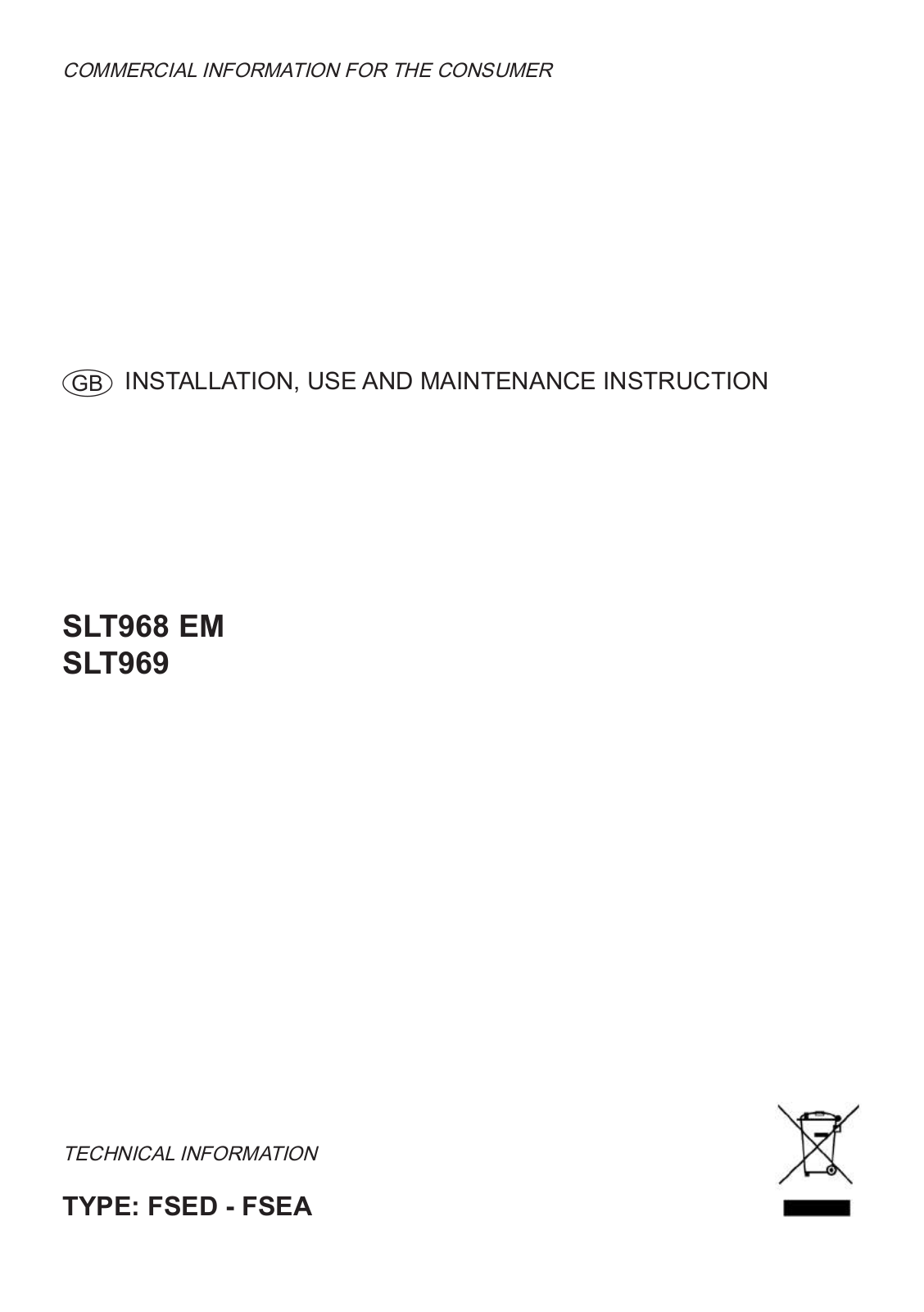 Sirius SLT969WH Installation and Operation Guide