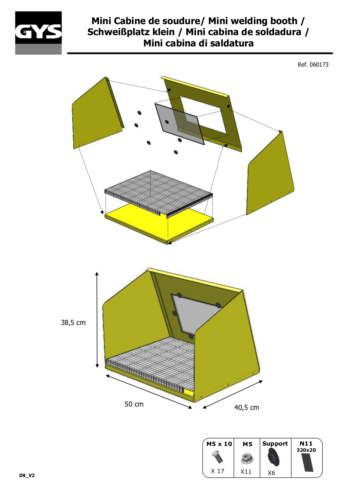 GYS Mini welding booth User guide - ManualMachine.com