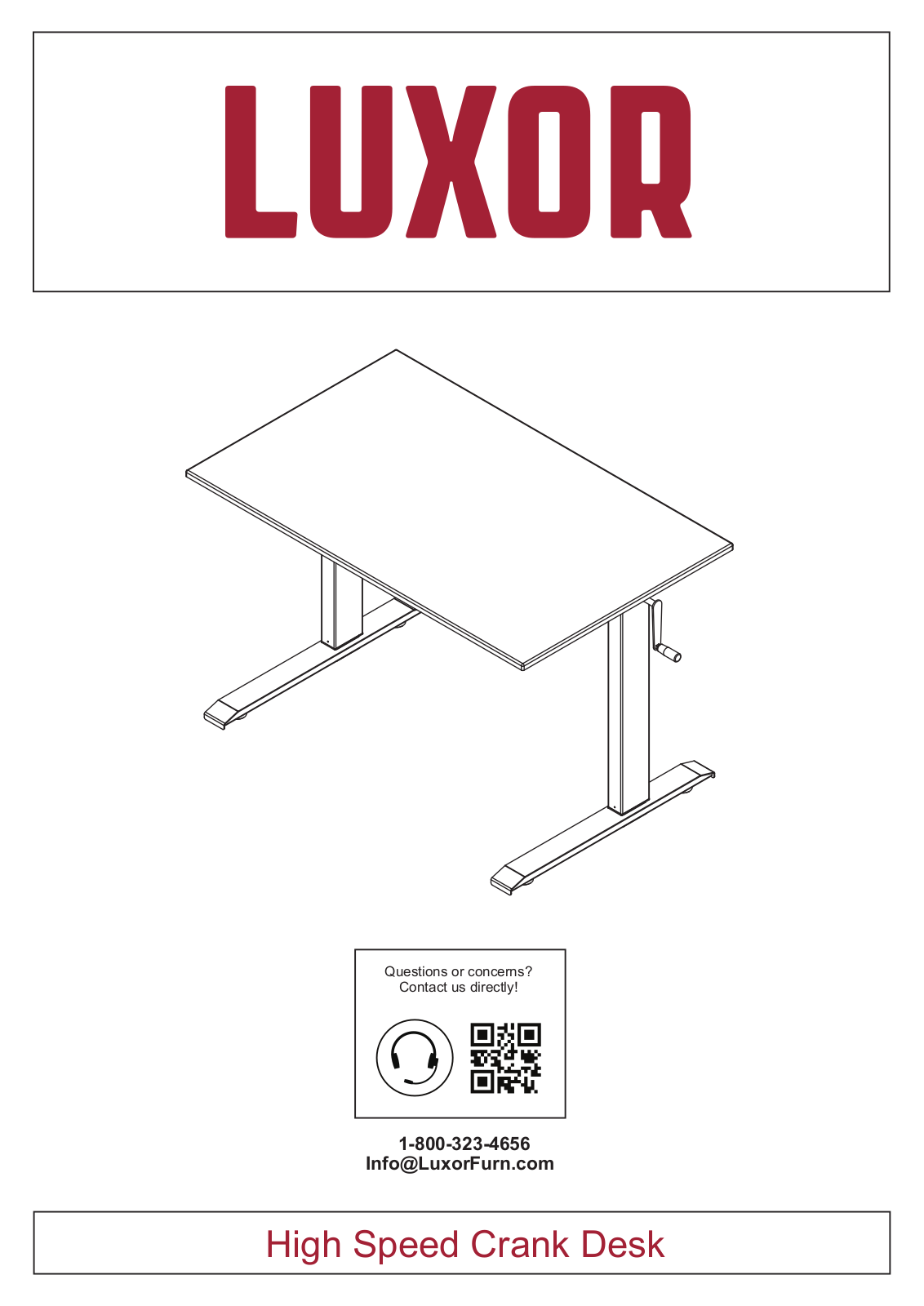 Luxor STANDUP-CF48-DW, STANDUP-CF60-DW User Manual