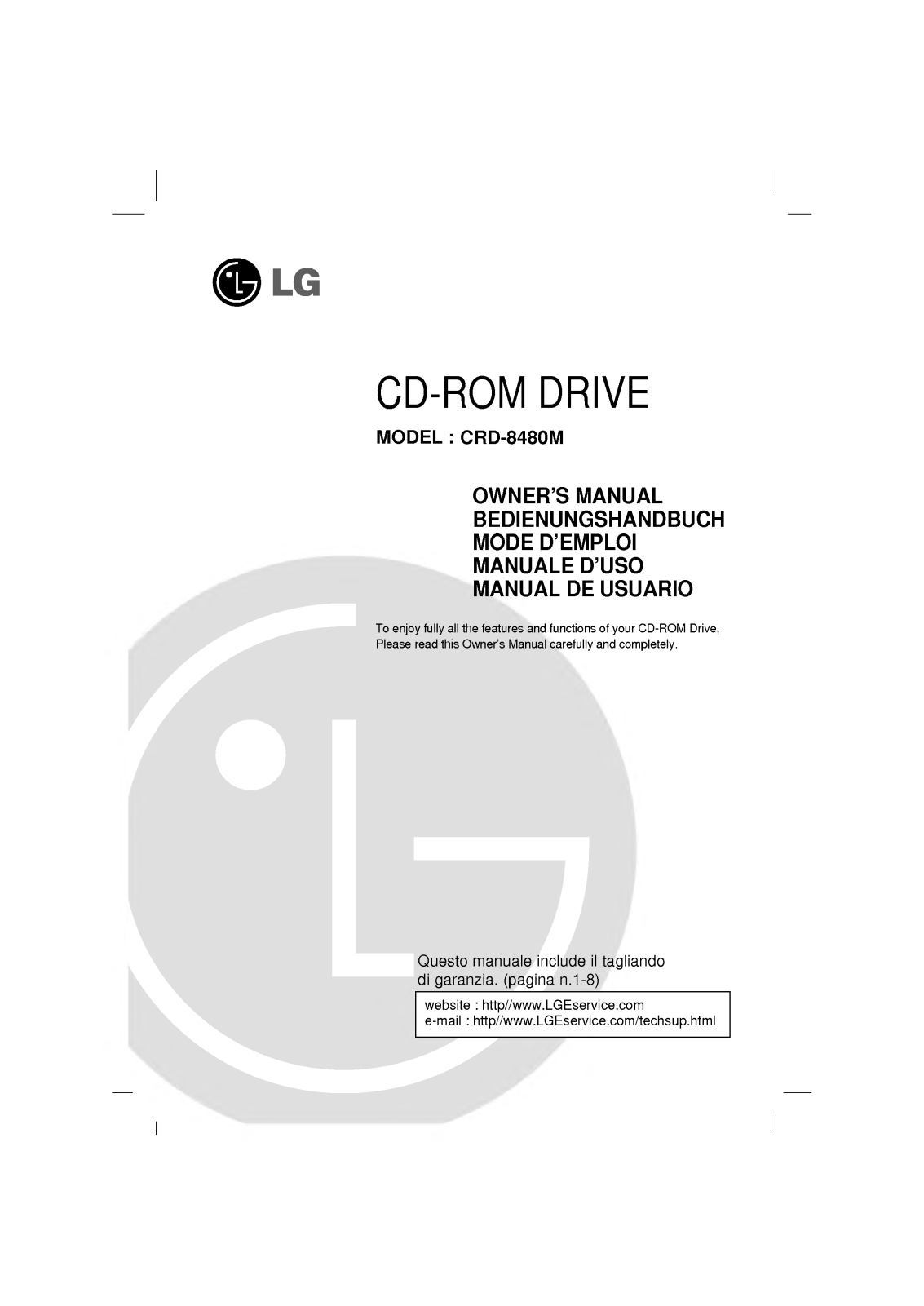 LG CRD-8480M User Manual