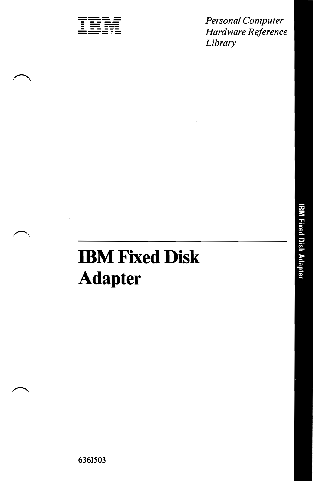 IBM Fixed Disk Adapter User Manual - ManualMachine.com