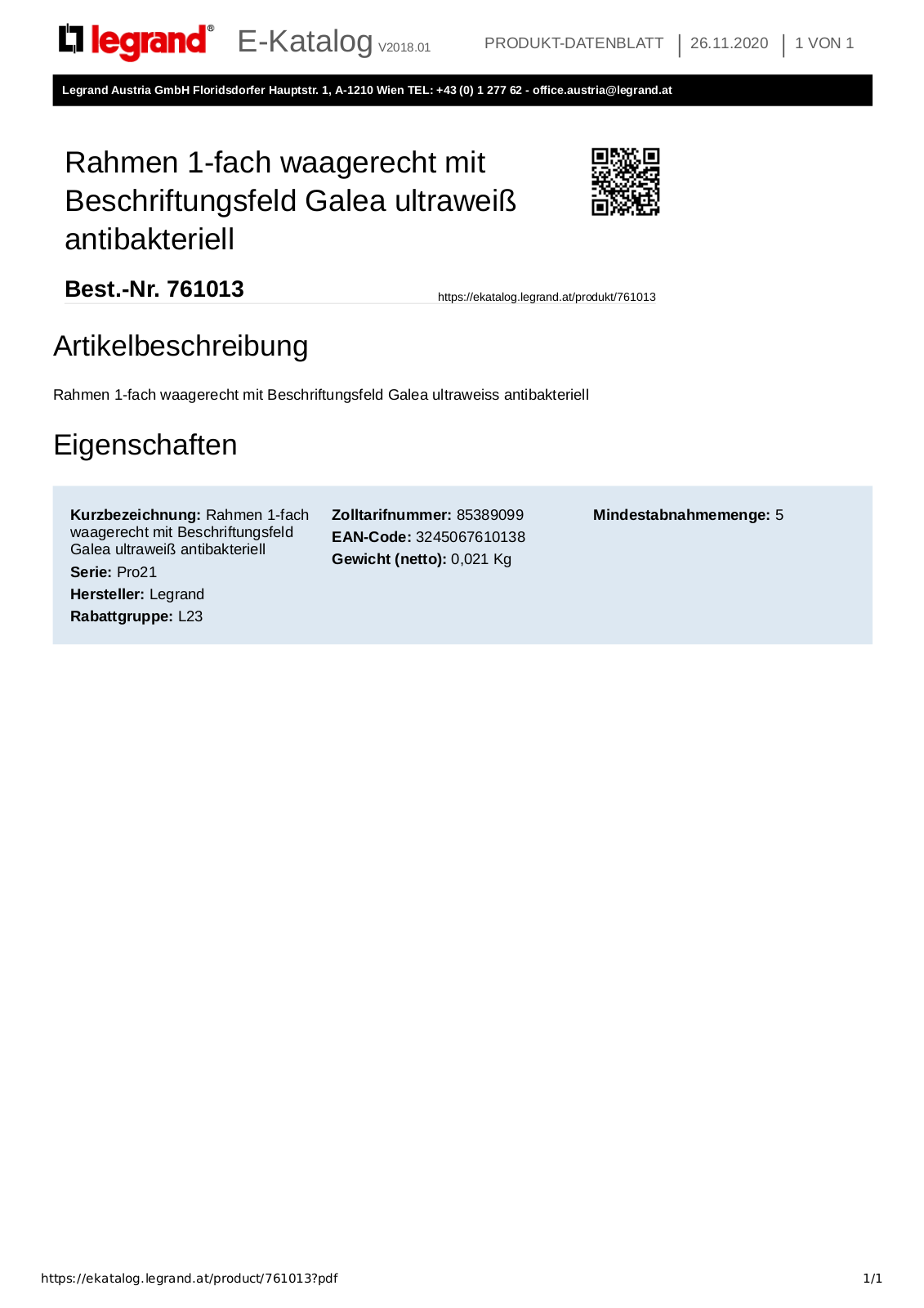 Legrand 761013 User Manual - ManualMachine.com