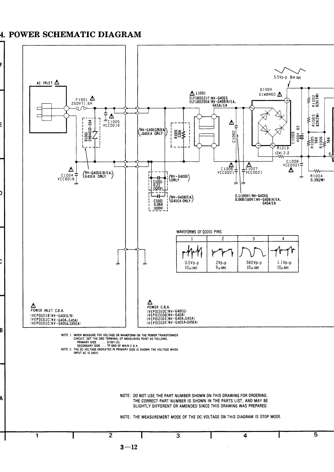 Panasonic NV-G40EG Schematic