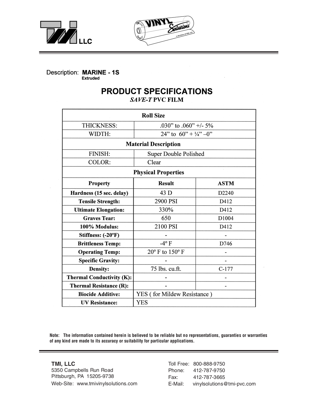 Tmi MARINE-1S User Manual