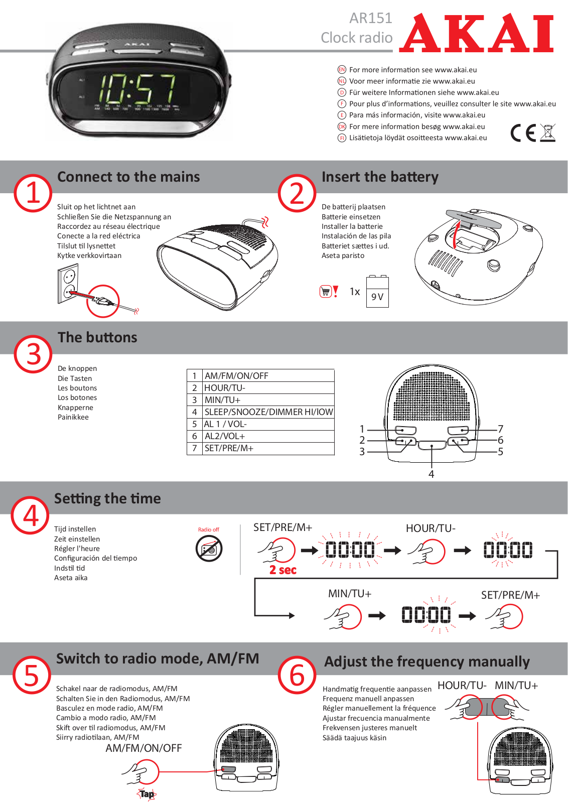 AKAI AR151 Quick start guide - ManualMachine.com