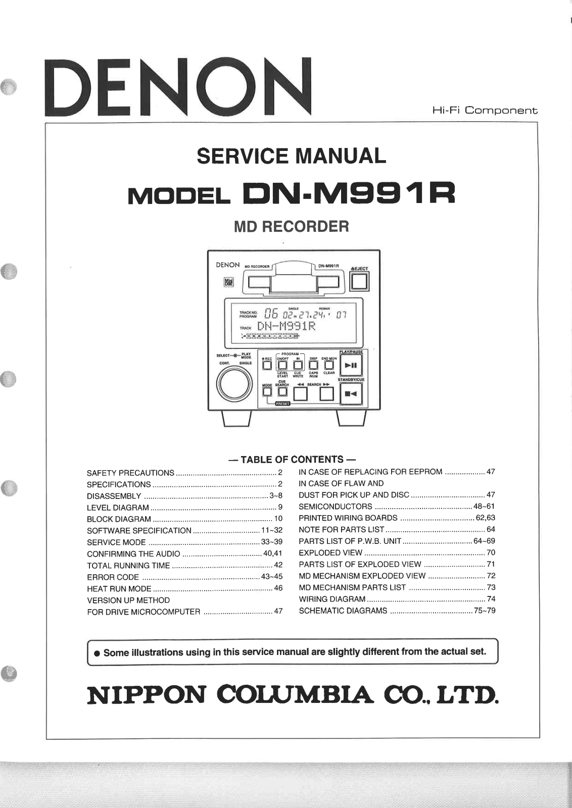 Denon DN-M991R Service Manual