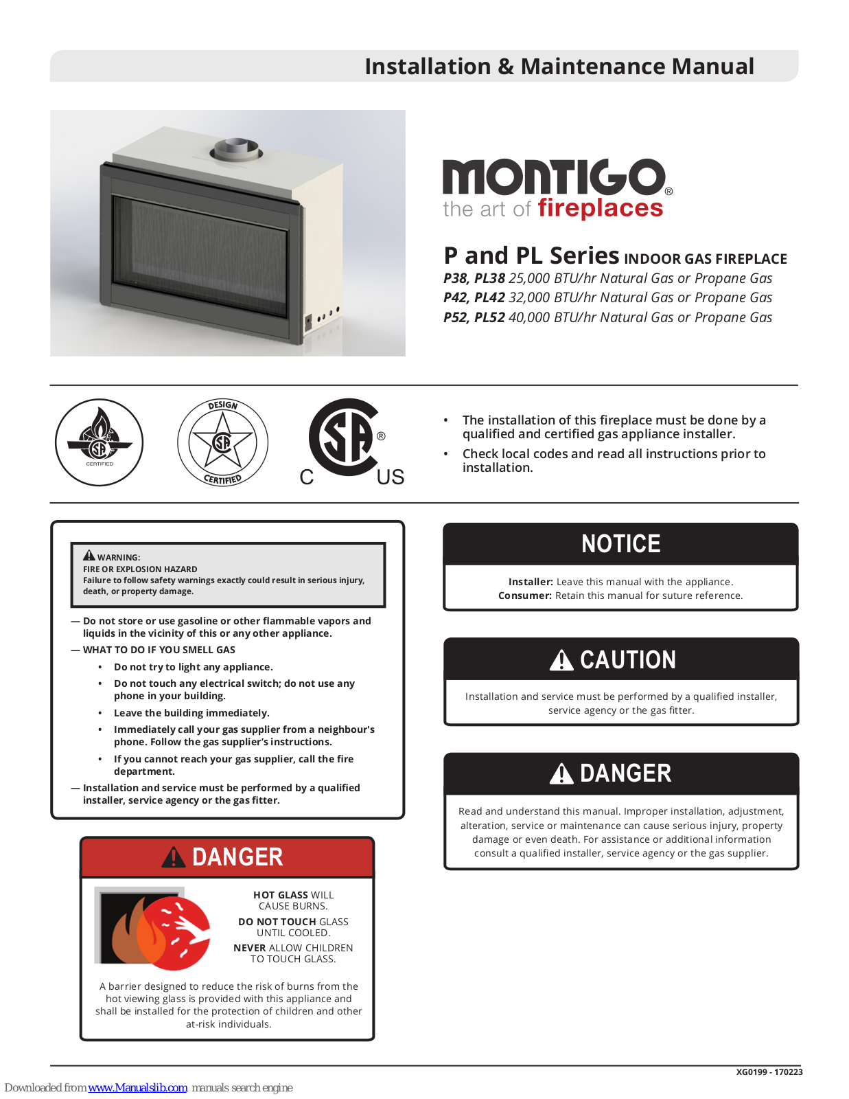 Montigo P38, P42, PL42, PL38, PL52 Maintance Manual