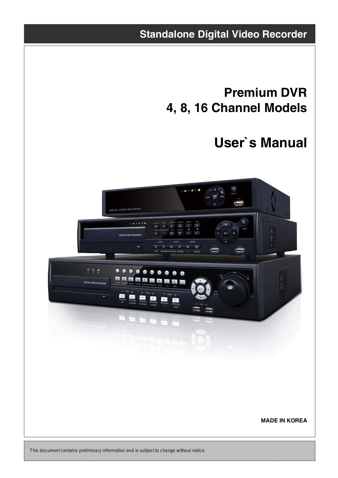 Avycon AVR-N9208 User Manual