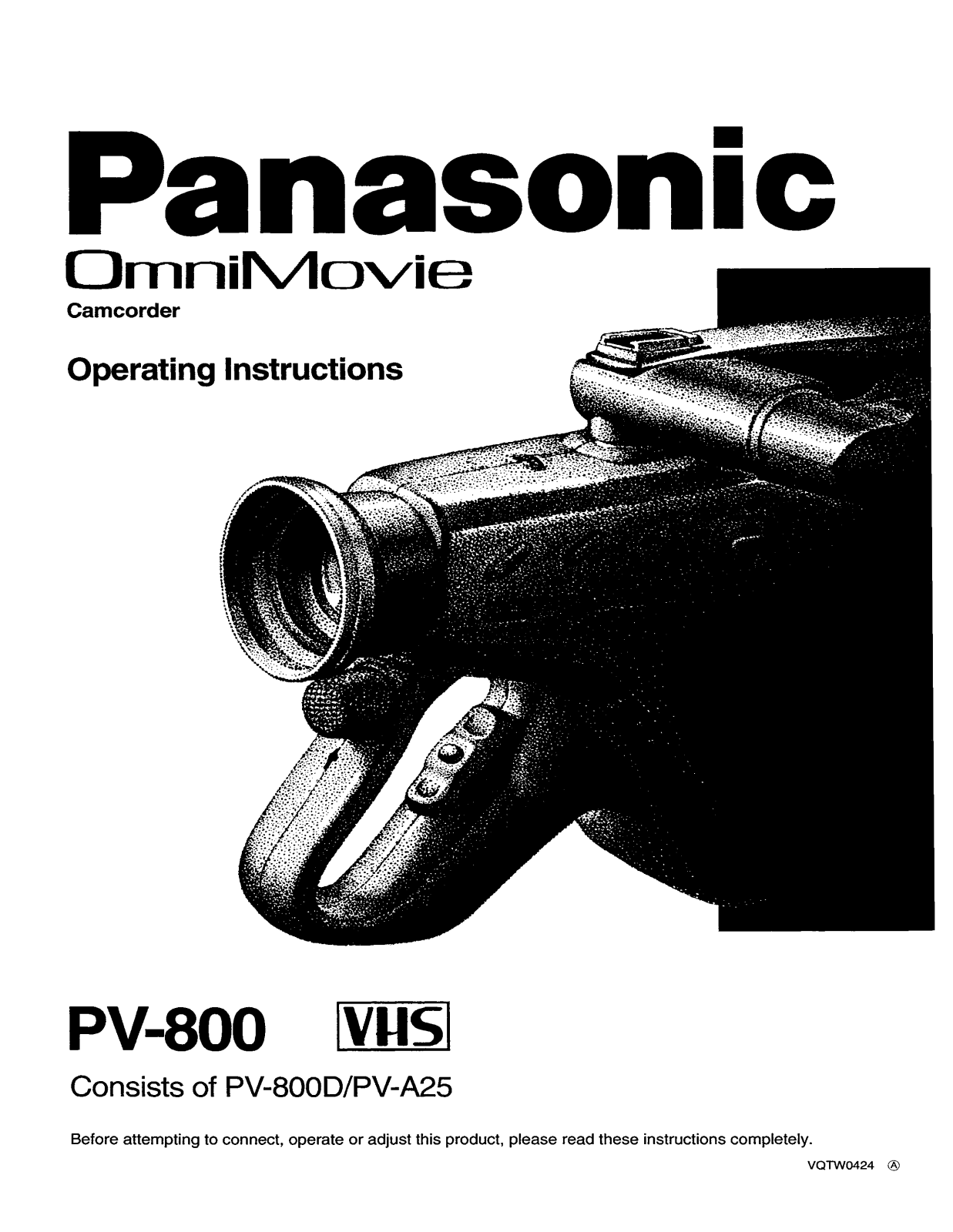 Panasonic PV-800, PV-800D User Manual