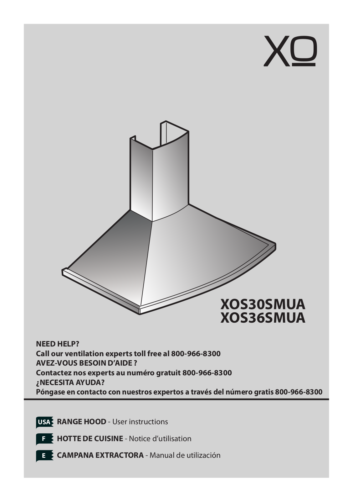 XO XOS36SMUA User Manual