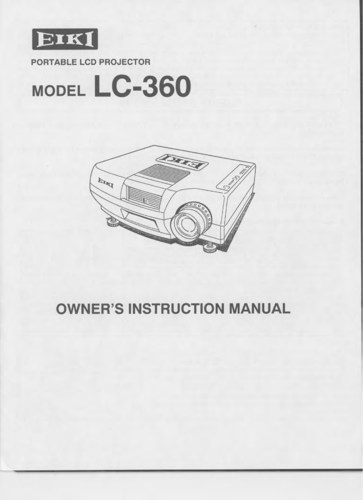 Eiki LC-360 User Manual