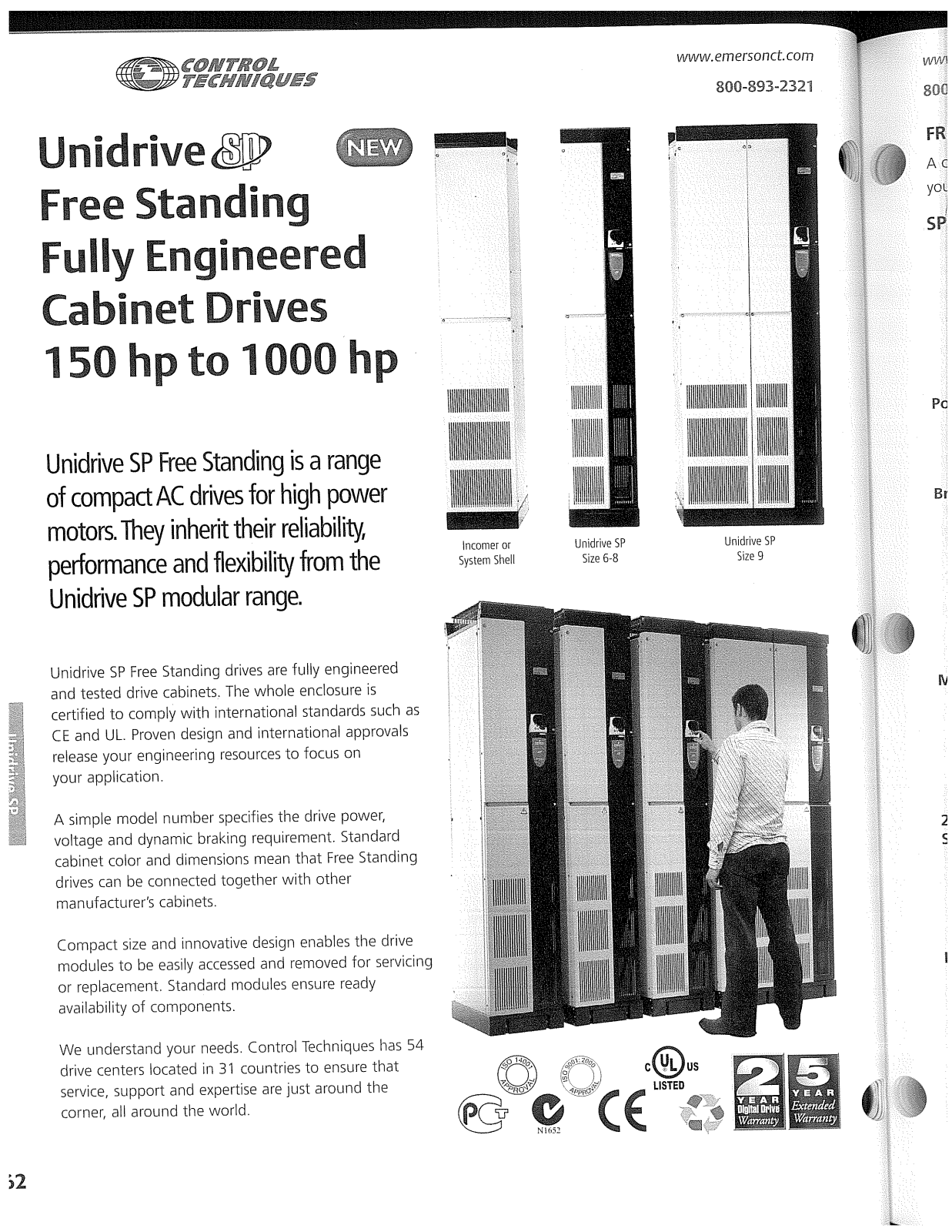 Control Techniques Cabinet Drives Catalog Page