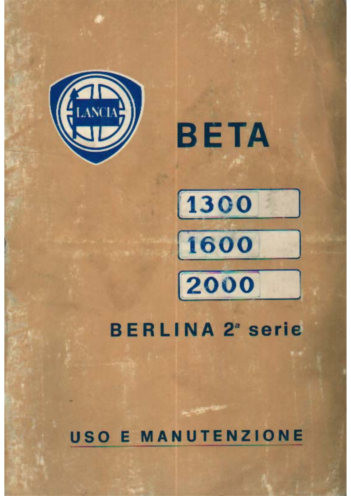 Lancia Beta 1978 User Manual