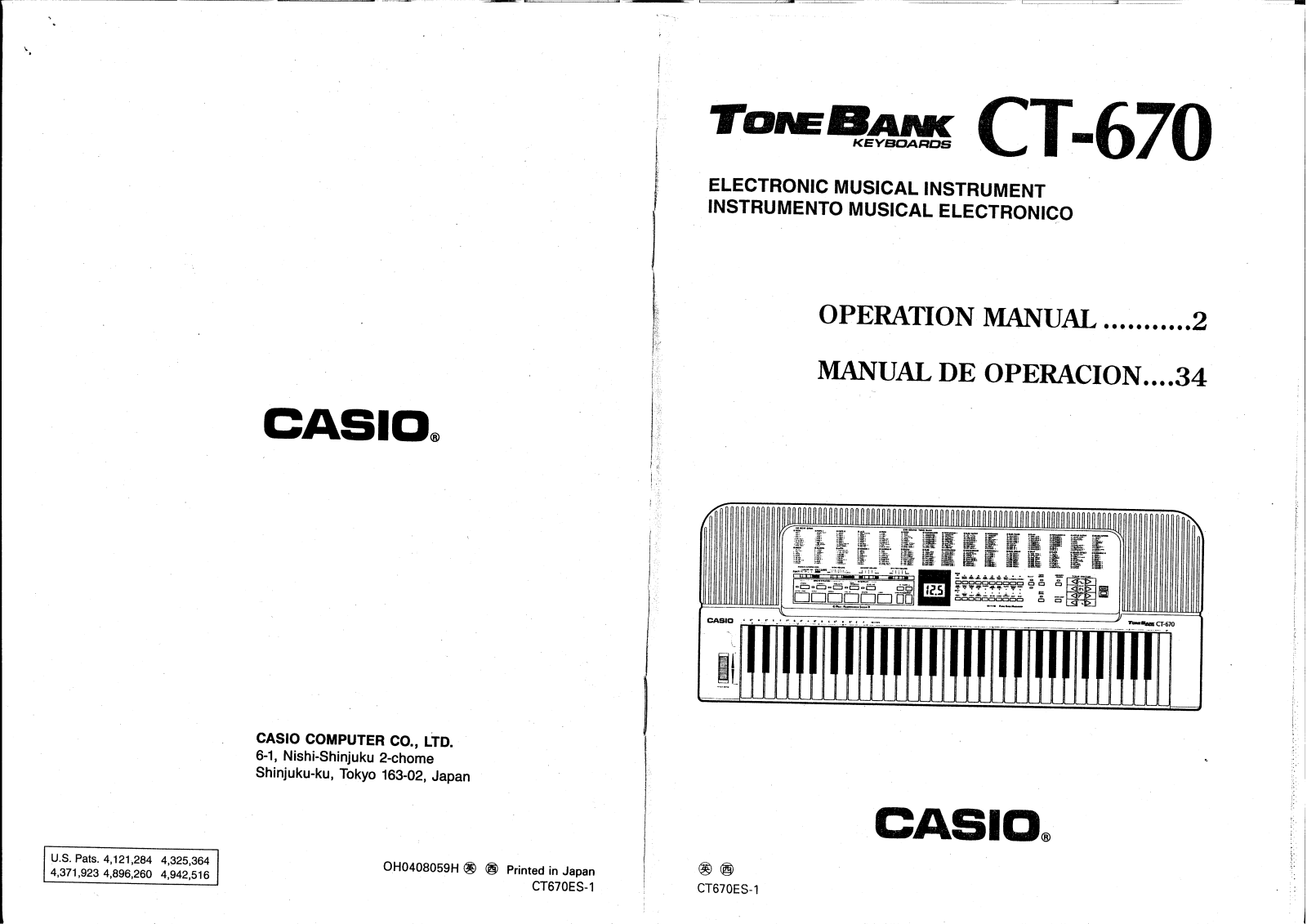 Casio CT-670 User Manual