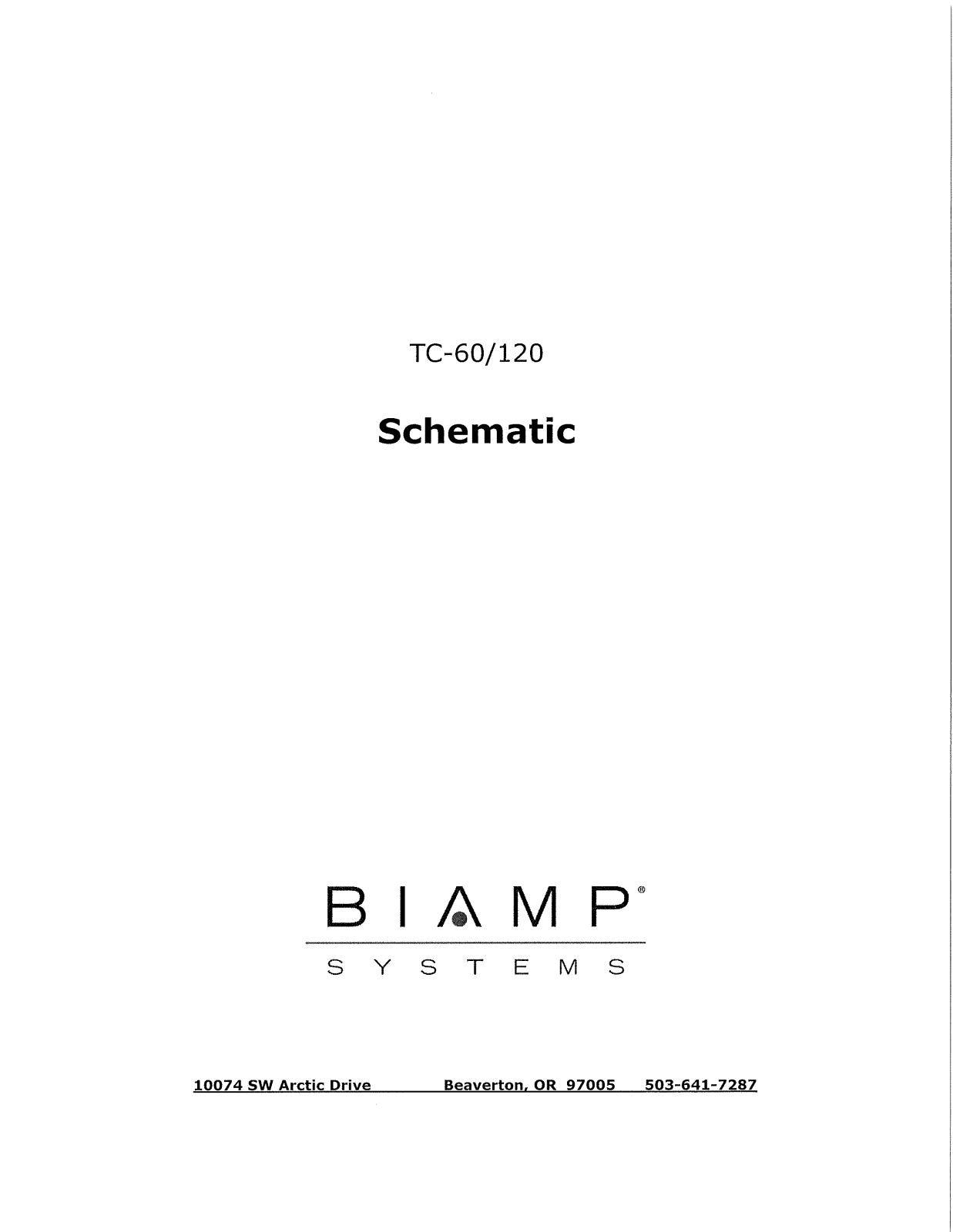 Biamp TC-60-120 User Manual