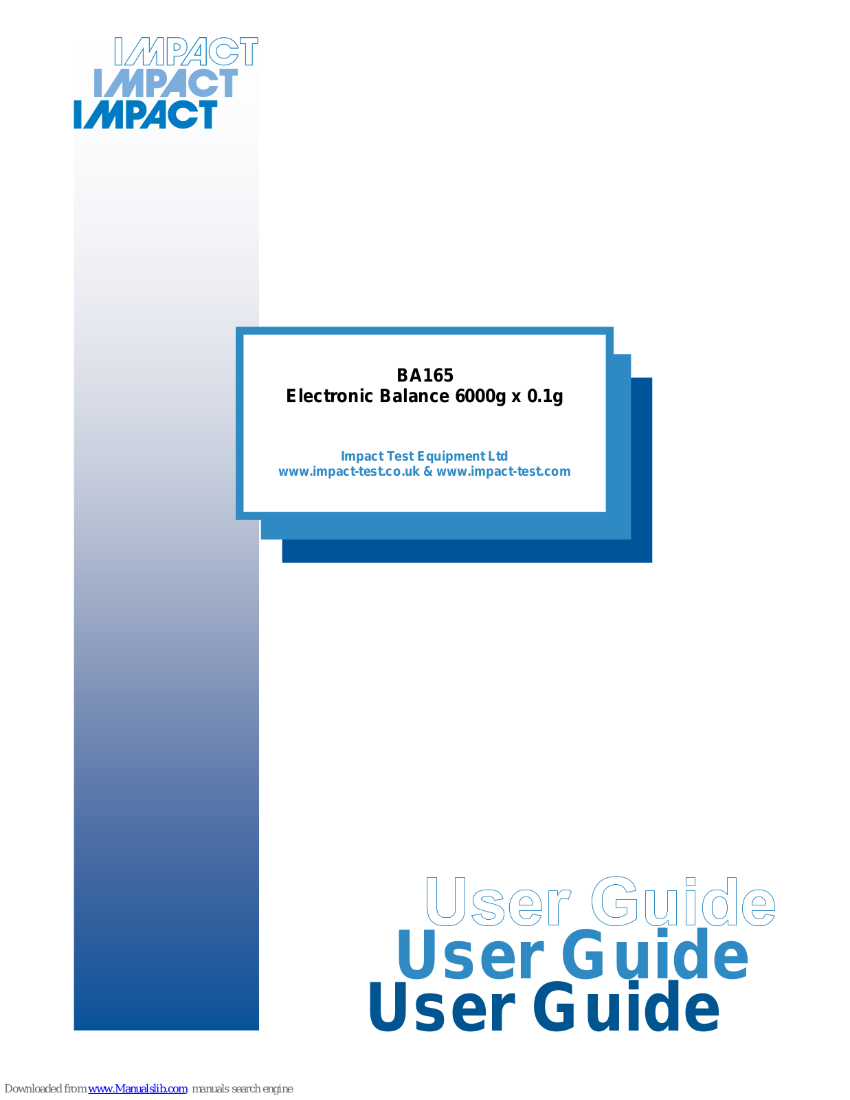 Impact Test Equipment BA165 User Manual