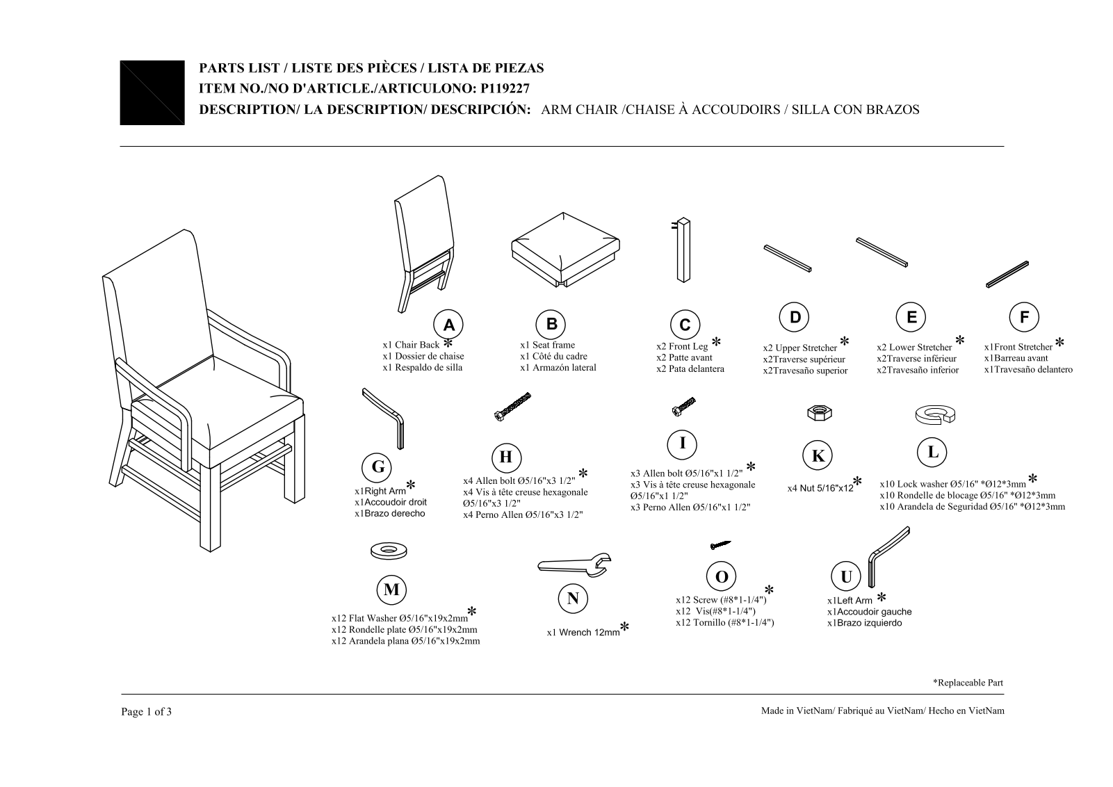 Pulaski P119227 Assembly Guide - ManualMachine.com
