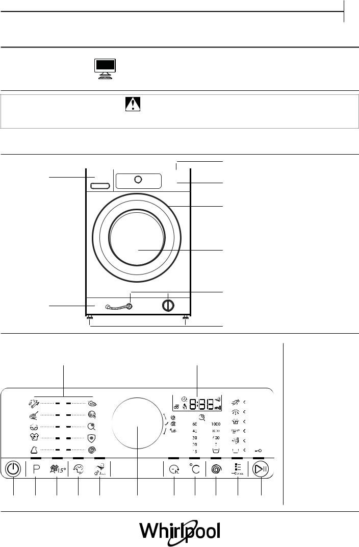 WHIRLPOOL AWG 1112 S/PRO Daily Reference Guide